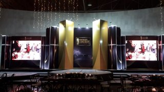 Escenografía para Premios Construye en el Salón Hopaliz 2019